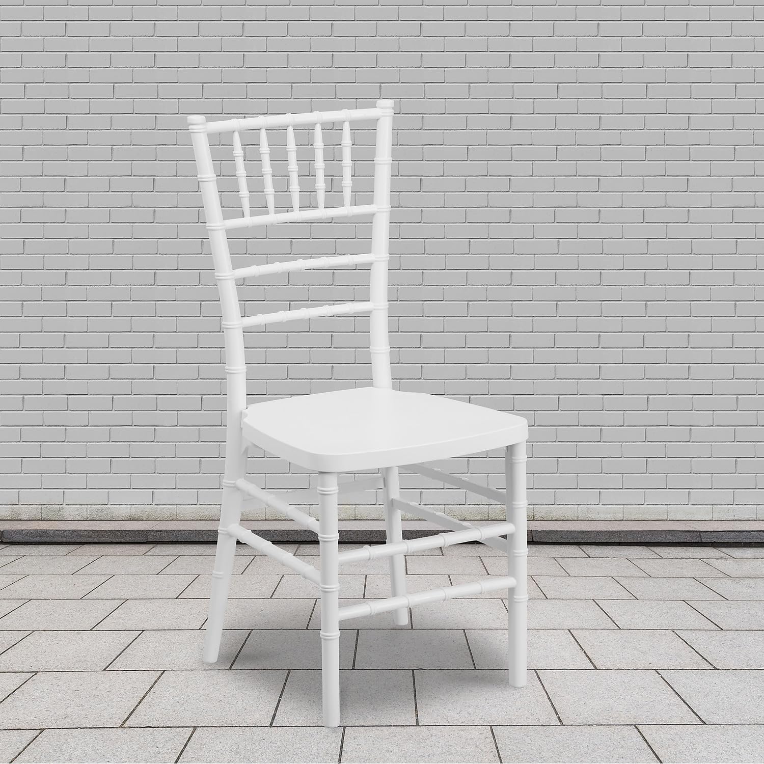 Flash Furniture 2 Pack HERCULES PREMIUM Series Silver Resin Stacking Chiavari Chair