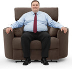 450lbs Oversized Power Recliner Chair, 52" Extra Wide Electric Chair for Big and Tall Adults, Linen Fabric Single Sofa with USB & Type-C Ports, 2 Pillows, Cloud Comfort for Living Room