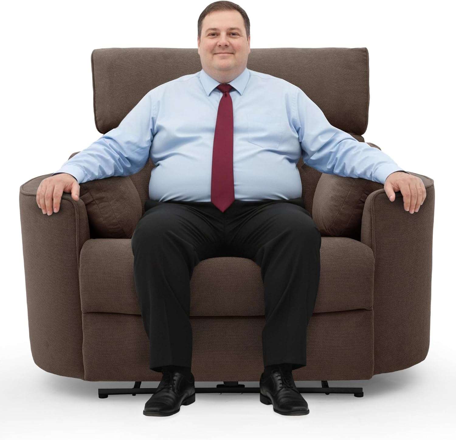 450lbs Oversized Power Recliner Chair, 52" Extra Wide Electric Chair for Big and Tall Adults, Linen Fabric Single Sofa with USB & Type-C Ports, 2 Pillows, Cloud Comfort for Living Room