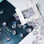 Ceya Clear Holographic Fake Ice Rocks，220PCS Dazzling Vase Fillers Acrylic Fake Diamond Crystals Water Beads Marbles 13OZ Glass Gems for Centerpieces Table Decoration Party Christmas Wedding Birthday