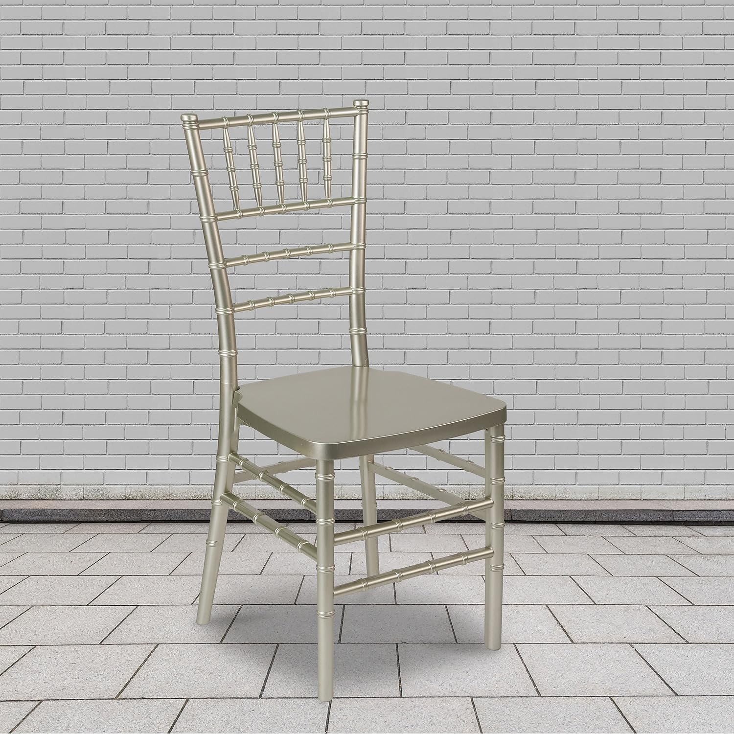 Flash Furniture 2 Pack HERCULES PREMIUM Series Champagne Resin Stacking Chiavari Chair