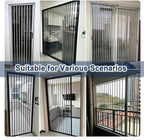 Clear Acrylic Bifold Folding Door for Balcony/Patio, Interior Kitchen Storage Accordion Room Divider, Privacy Doors for Bedroom Office Partition(White,60x80in(152x203cm))