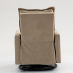 ERYE Modern Manual Reclining Chair Glider Rocker Chair with Swivel for Living Room Bedroom, Manual Lovely Recliner Armchair Boucle Upholstered 360° Swivel Nursery Armchair