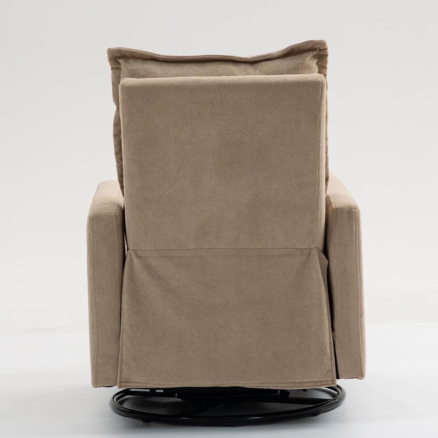 ERYE Modern Manual Reclining Chair Glider Rocker Chair with Swivel for Living Room Bedroom, Manual Lovely Recliner Armchair Boucle Upholstered 360° Swivel Nursery Armchair