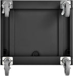 Global Industrial Mobile LCD Console Computer Cabinet for 21" Diagonal Monitors, Steel Construction, 24-1/2"W x 22-1/2"D x 55-1/2"H, Black Powder Coat Finish