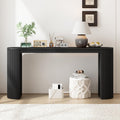 Curved Console Table with Unique Vertical Stripe,Suitable for Living Room,Study and Entrance