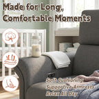 Havora Power Swivel Rocker Recliner for Nursery, Compact 29.9” Electric Glider Recliner Chair for Small Spaces, 270° Swivel, Quiet Rocking Nursing Chair for Living Room Bedroom, Dark Gray
