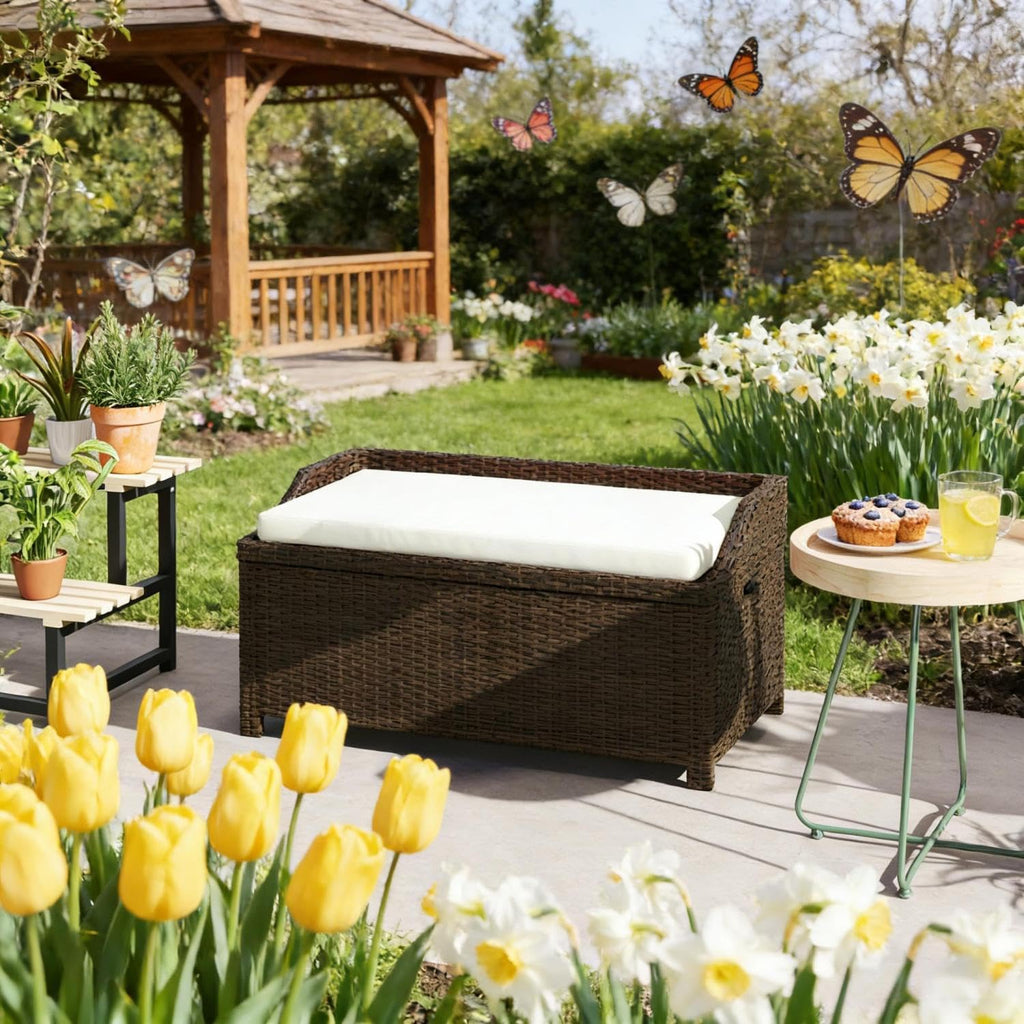 Outdoor Storage Bench with 34 Gallon Capacity
