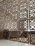 Decorative Hanging Divider Panels, Walnut, Set of 12