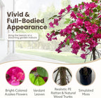 3FT Artificial Bougainvillea Tree – Realistic Faux Bougainvillea Tree with Pink Silk Flowers, Lifelike Artificial Flowering Plant in Pot for Indoor Outdoor Home, Living Room, Porch, Patio Decor
