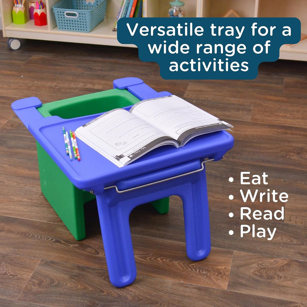 Children's Factory Edutray Desk Attachment for Cube Chair – Toddler Study Surface for Homeschool, Classroom, Space-Saving, Durable, Easy-Clean Plastic