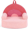 Costzon Kids Couch, Comfy Toddler Soft Sofa Chair with Fleece Fabric Cover, Kids Furniture for Playroom, Children Reading Armchair for Boys & Girls Gifts Aged 3+ (Medial,Blush Pink Arc)