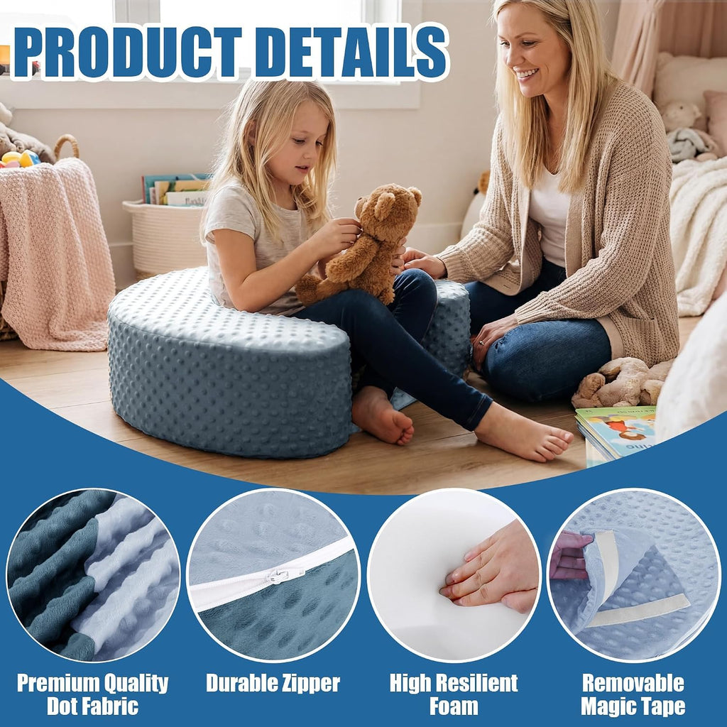 MABOZOO Children Activity Seat Cushion, Soft Foam Floor Seat for Play, Reading and Sensory Development, Plush Cushioned Play Seat for Kids