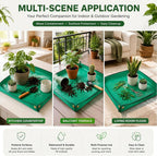 Repotting Mat,Waterproof Plastic Potting Mat,Gardening for Indoor Plant Transplanting,Dirt Control,Soil Change,Gift for Plant Lovers Green