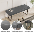 JIEXI Bedroom Bench Bed end upholstered Bench Indoor Corner Small Bench, with Metal Legs,for Kitchen entryway Dining Room and Living Room Window, Plant Bench, Footstool