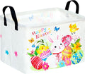 Easter Storage Basket Easter Bunny Storage Bin Collapsible Nursery Hamper Clothes Box Book Shelf Basket Easter Bunny Eggs Decor Easter Gifts