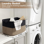 Goodpick Cube Storage Bins - Towel, Book, Cloth, Shoes, Closet Shelf Woven Baskets for Office, Baby Laundry, Toys, 13''x10''x9''