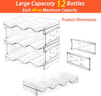 Stackable Wine Rack,Wine Bottle Holder for Inside Cabinet,for Pantry,Refrigerator,Countertop Organization-3 Tiers for 9 Bottles