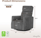 Dream On Me Oliver Swivel Glider with 360-Degree Swivel and Plush Corduroy Fabric, FSC Certified.