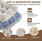 BETU Chair Cushions for Dining Chairs Set of 4,3.5" Thick Kitchen Table Chair Pads with Ties,Non Slip Backing and Covers, Seat Cushion for Dining Room,Bar,Patio Chairs,15.5"X15.5"X3.5",Beige