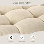 Bench Cushion for Indoor Furniture 48x19 inch Rectangle Bench Seat Cushion for Bay Window Entryway Bench Thick Textured Chair Cushion with Non-Slip Backing 1 Pack, Beige