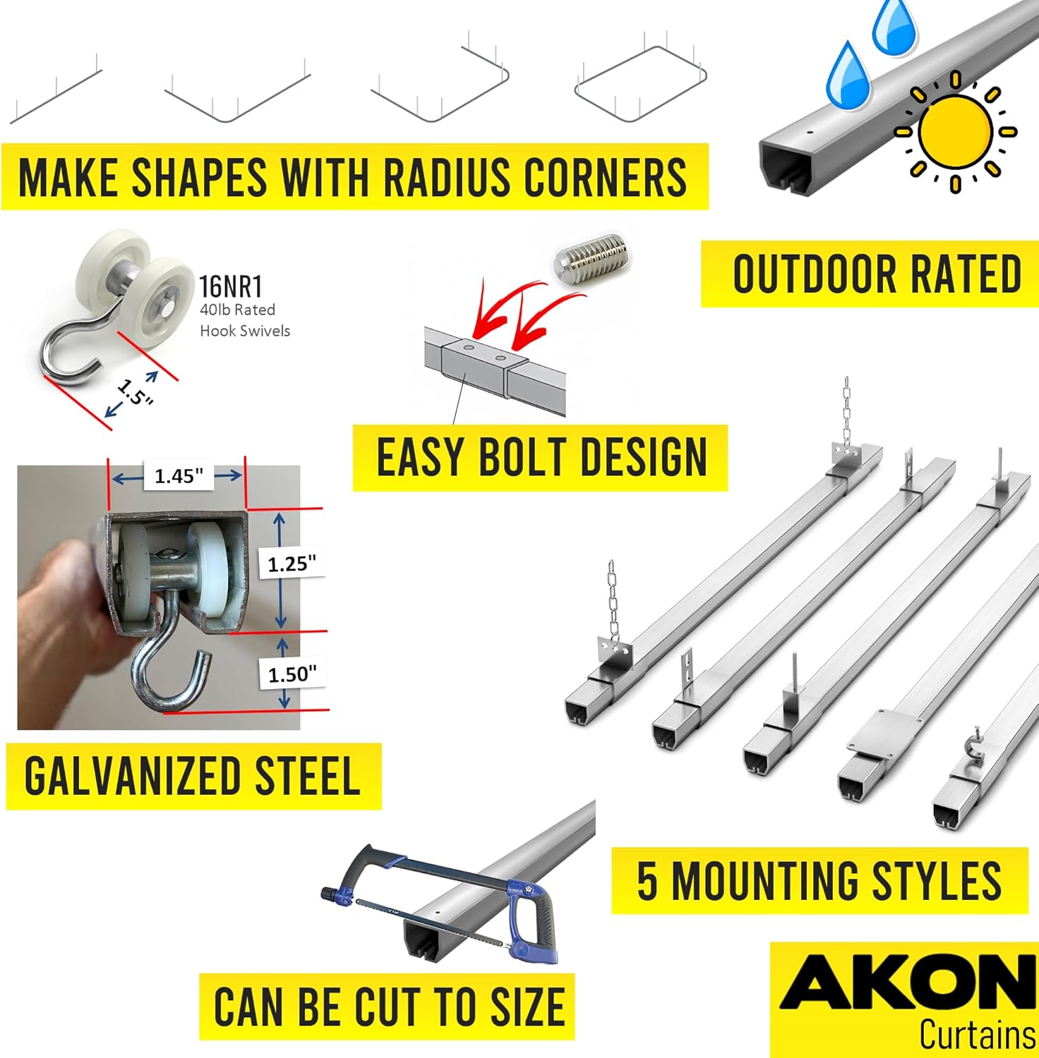 Industrial Curtain Track | Steel Curtain Tracks | Hang your industrial curtains easily