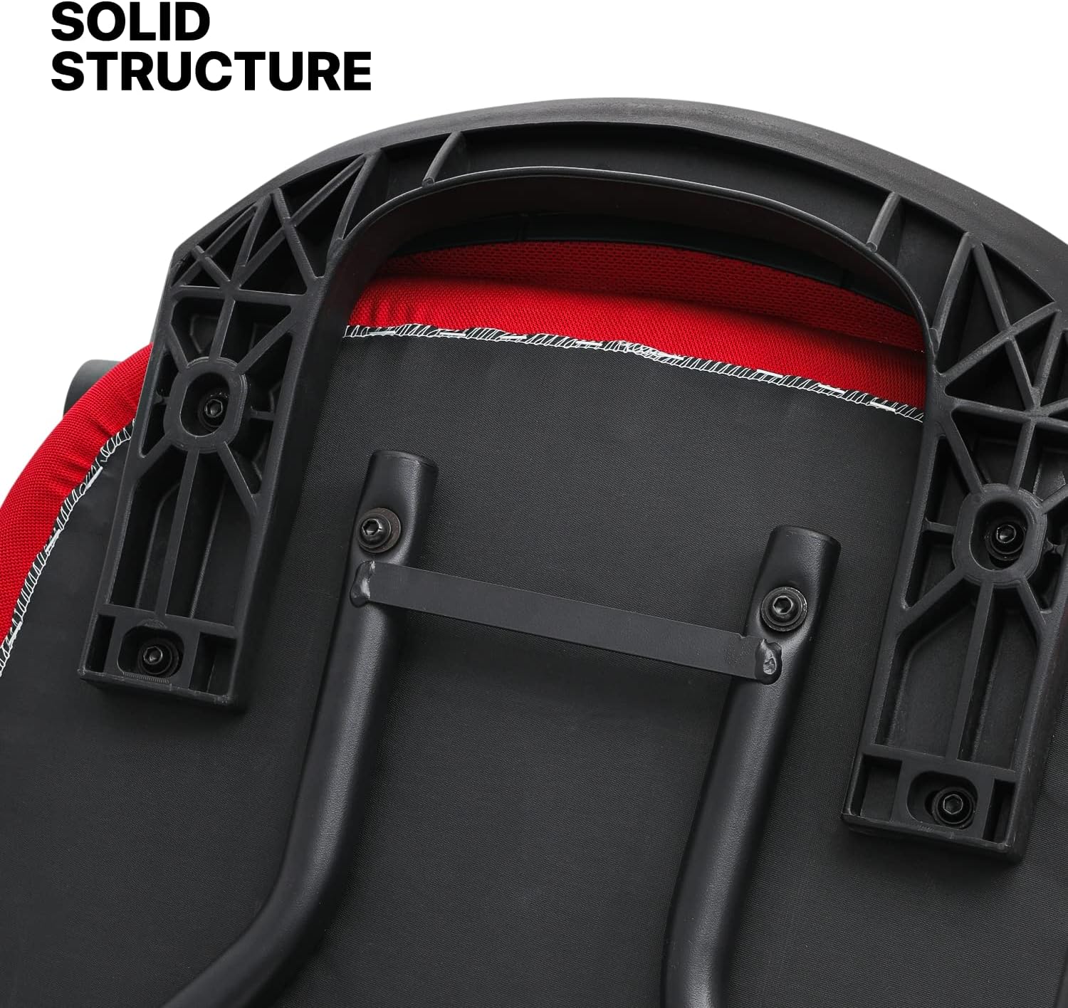 MoNiBloom Office Guest Chair Without Wheels, Lumbar Support Sled Chair Ergonomic Middle Back Task Chair with Flip-Up Arms for Reception Conference Wait Room 250 LBS Capacity, Set of 2, Red