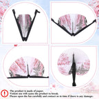 Taiyin 24 Pcs Eiffel Tower Paper Fans Party Supplies Decorative Folding Handheld Fans Favors for Summer Holiday Wedding Birthday Gifts Party Supplies