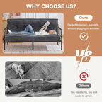 Futon Mattress Full Size 8",Foldable Futon Sofa Couch Bed,Floor Mattress Thick High Density Shredded Foam(Frame Not Included),Medium Firm Japanese Style Sleeping Pad for Guest Bedroom Living,DarkGrey