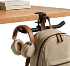 Desk Hook for Bag, Adjustable Purse Hook for Table (1-4cm/0.39-1.45in), Heavy Duty Carbon Steel Backpack Hanger, 80lb Capacity Clamp-On Bag Holder for Office, Classroom, Cafe, Home, and Gaming (Black)