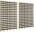 Wall Mounted Wine Rack, H 94.49inch, 16 Rows, Gold 160 Bottle Wine Cellar Racks, Metal Wine Bottle Holder for Home Bar, Wine Kitchen Storage (Gold, 10 Columns（160 Bottles）)