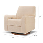 Nurseryworks for Babyletto Sunday Power Recliner and Swivel Glider in Chai Shearling, Greenguard Gold Certified and CertiPUR-US® Certified