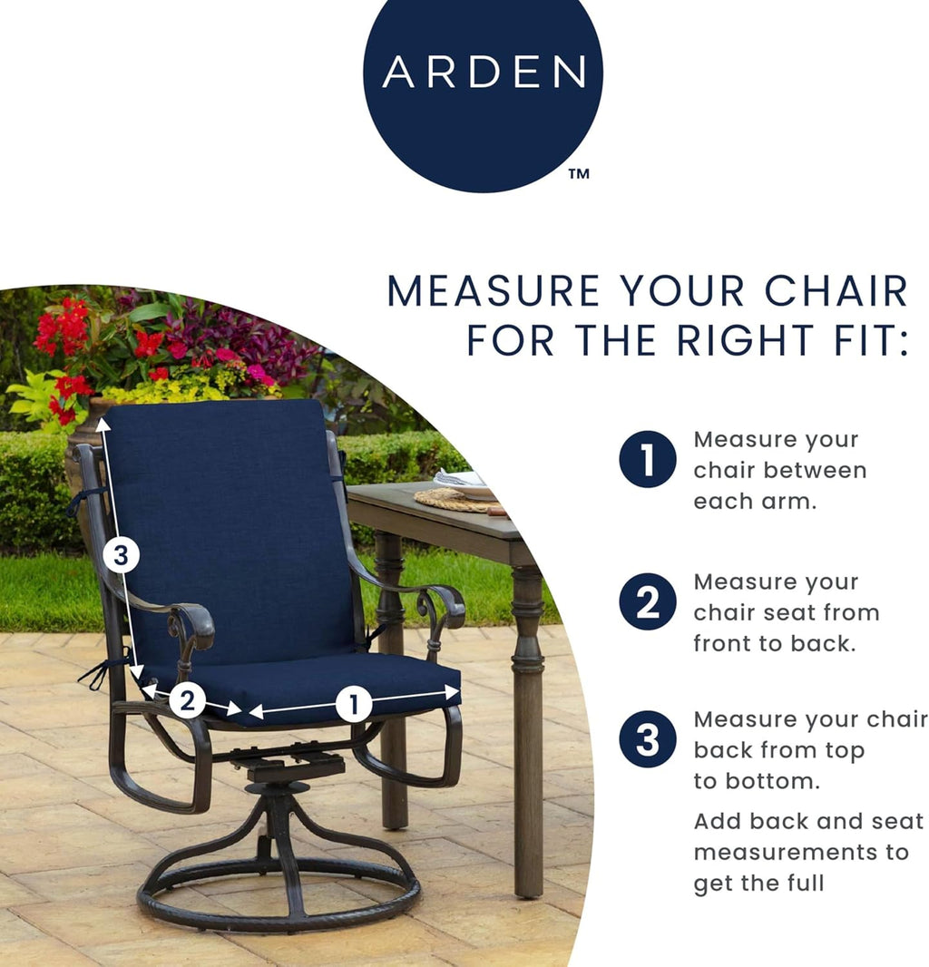 Arden 2-Pack Patio Dining Outdoor Chair Cushions, 20x44, Rain-Proof Seat Pad, Fade-Resistant Outdoor Cushion Bright Moss Green Leala