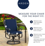 Arden 2-Pack Patio Dining Outdoor Chair Cushions, 20x44, Rain-Proof Seat Pad, Fade-Resistant Outdoor Cushion Bright Moss Green Leala