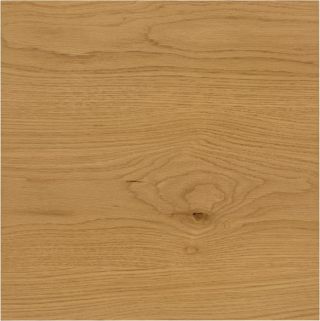 Martin Svensson Home Julian Genuine Oak Wood End Table, 20 Inch Square, Mid Century Modern Side Table with Drawer and Lower Shelf for Living Room, Light Oak Natural