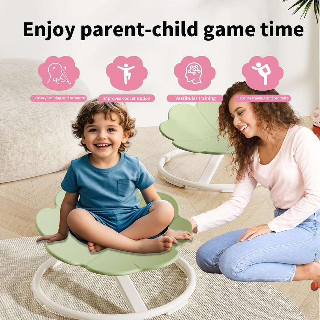 Sensory Toys Spinning Chair for Kids, Indoor Autism Sensory Toys Rocking Chair Toys for Autistic Kids Ages 3-5, Sensory Items for Classroom Balance Coordination Focus Green