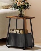CHOEZON End Table and Small Nursery Side Table Bundle, for Small Spaces, Living Room, Bedroom, TBZ55BF- TBZ13BF