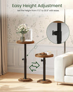 CHOEZON End Table and Height Adjustable Drink Table Bundle, for Small Space, Sofa, Living Room, Bedroom, TBZ55BF-TBZ31BF