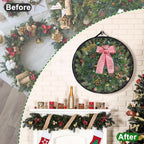4 Pack 30x8Inch Christmas Wreath Storage Container, Large Clear Holiday Garland Storage Bags with Handle(Green)