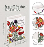 Steel Mill & Co. Ceramic Book-Shaped Vase, Through the Looking Glass | Original Large Decorative Vases for Home Decor, Cute Classic Bookshelf Decor, Unique Vase for Book Lovers