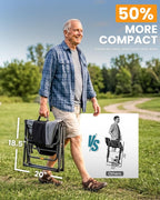 KingCamp Oversized Camping Directors Chair for Big and Tall, Heavy Duty 440lbs Folding Chairs with Side Table, Portable Padded Camp Chairs with Wide Seat & Anti-Sag Fabric for Outdoor Lawn Fishing RV