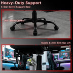 Gaming Chair, Ergonomic Computer Chair with Footrest and Lumbar Support, Height Adjustable Video Game Chair with 360° Swivel Seat and Headrest for Office, Home, Streaming and Gaming (White)