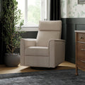 Namesake Willa Plus Power Recliner Glider, Performance Beach Eco-Weave | GREENGUARD Certified Recliner w/ 270° Swivel - Built-in USB Charging Port w/ Adjustable Headrest - Water & Stain Resistant