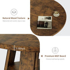 Garvee 43.3" Round Dining Table for 4-6 People, Circle Kitchen Table with Wooden Pedestal Base and Storage Shelf Space Saving Dining Room Table for Kitchen, Living Room, Apartment