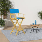 Casual Home 230-00/021-27 Director Chair 30" - Bar Height Natural Frame/Turquoise Canvas