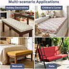 Custom Bench Cushion for Indoor/Outdoor Furniture Waterproof Non-Slip Window Seat Cushions with Ties Removable Washable Outdoor Bench Cushions for Swing Sofa Bay Window Cushion