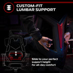Respawn FLEXX Ergonomic Office and Gaming Chair with Lumbar Support - Breathable Mesh Recliner with Headrest & Adjustable Arms, Comfy Home Office Desk Chairs, Reclining Gaming Seat for Adults - Red