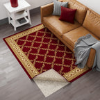Ottomanson Non Slip Rug Pad Grip 3x9 1/8 Thick, Protection for Any Flooring Surface, Keep Your Runner Rug and Area Rugs in Place, 2'7" x 9', Beige