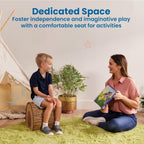 ECR4Kids SoftZone Tree Log Quarter Seat, 12in, Kids Bench, Chocolate