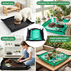 2 Pcs Repotting Mat, Waterproof Plant Repotting Mat Foldable Gardening Mats Large Transplanting Mats for Indoor Outdoor Garden Plant Care(39.3"x29.5",25.9"x25.9")